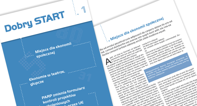 Projekt i skład kwartalnika Dobry Start